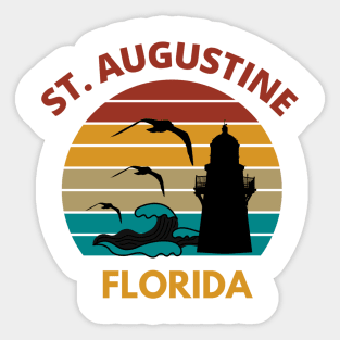St. Augustine Florida Retro Vintage  Sunset Sticker